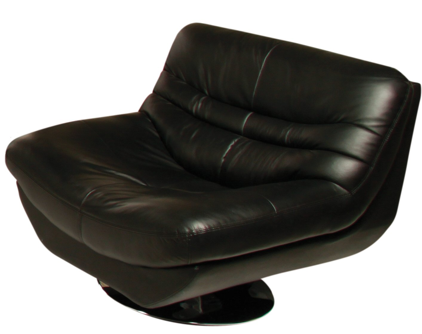 Carmen Leather Armchair Single Seat Black - Click Image to Close